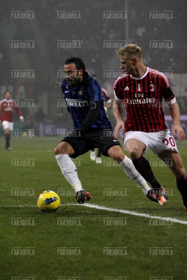 Pazzini e Abate, Milan vs Inter, 2012 - Farabola Immagine digitale
