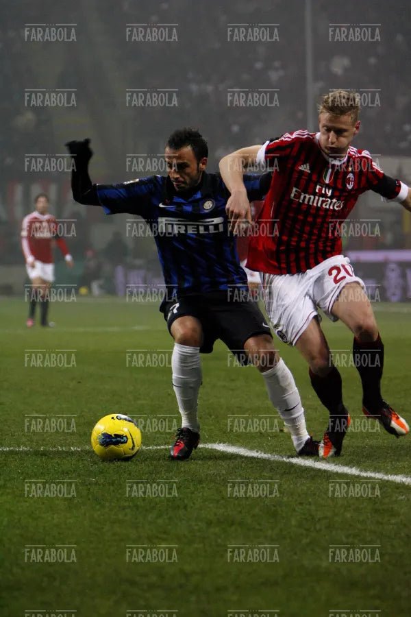 Pazzini e Abate, Milan vs Inter, 2012 - Farabola Immagine digitale