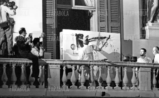 Performance di Salvador Dalì, Festival di Venezia, 1961 - Farabola Immagine digitale