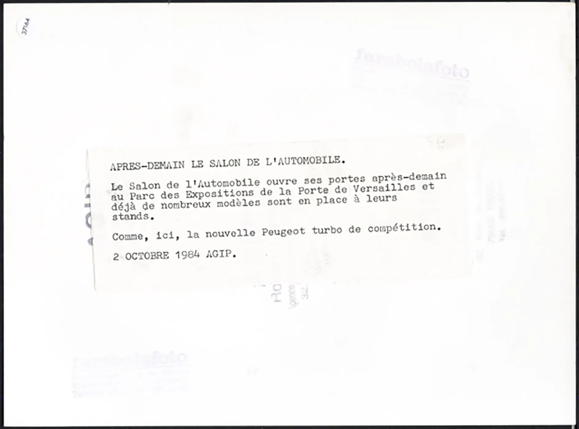 Peugeot Quasar Salone Auto Parigi 1984 Ft 37164 - Stampa 24x18 cm - Farabola Stampa ai sali d'argento