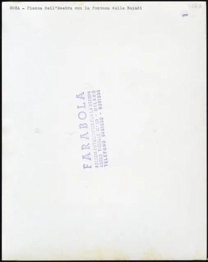 Piazza dell'Esedra Roma anni 60 Ft 3739 - Stampa 21x27 cm - Farabola Stampa ai sali d'argento