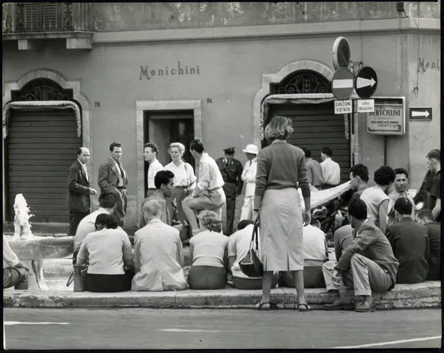 Piazza di Spagna a Roma anni 70 Ft 4274 - Stampa 21x27 cm - Farabola Stampa ai sali d'argento