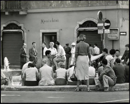 Piazza di Spagna a Roma anni 70 Ft 4274 - Stampa 21x27 cm - Farabola Stampa ai sali d'argento