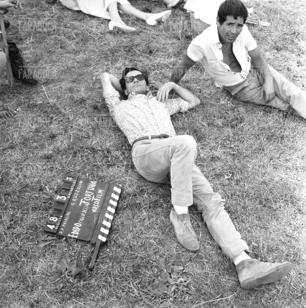 Pier Paolo Pasolini sul set del film Edipo Re, 1967 - Farabola Immagine digitale