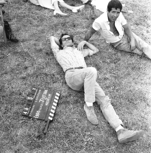Pier Paolo Pasolini sul set del film Edipo Re, 1967 - Farabola Immagine digitale