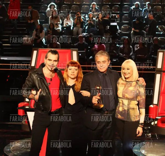 Piero Pelù, Raffaella Carrà e Noemi, conferenza stampa The Voice of Italy, 2014 - Farabola Immagine digitale