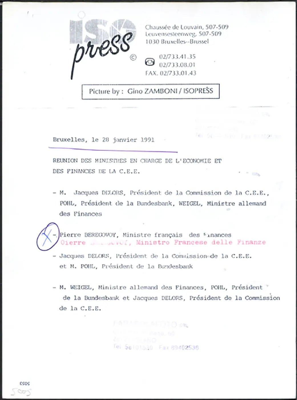 Pierre Beregovoy ministro Francia 1991 Ft 5053 - Stampa 24x18 cm - Farabola Stampa ai sali d'argento