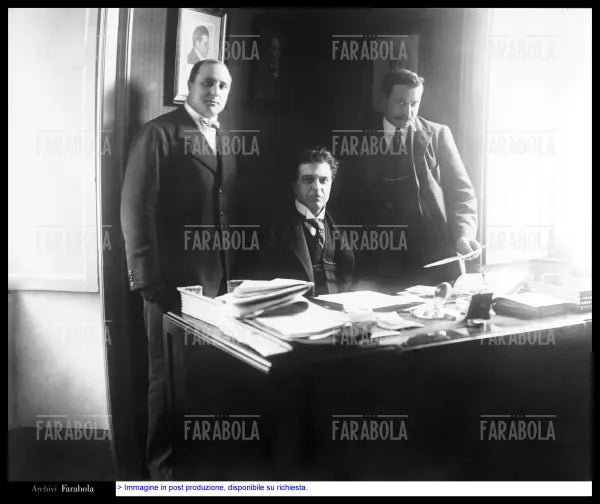 Pietro Mascagni e Renzo Sonzogno, 1913 - Farabola Immagine digitale