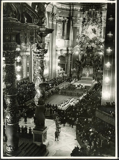 Pio XII durante una beatificazione anni 50 Ft 4843 - Stampa 24x18 cm - Farabola Stampa ai sali d'argento