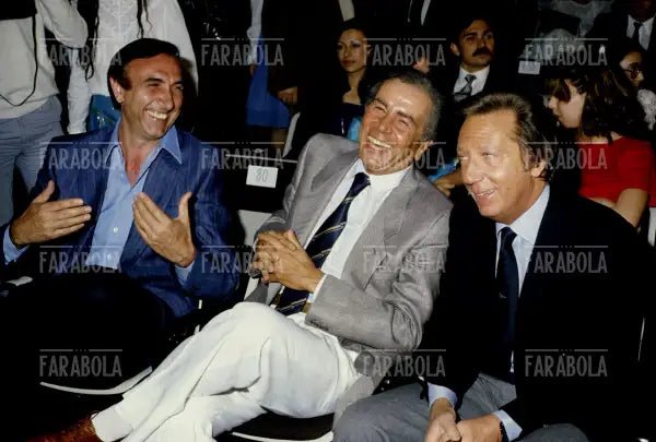 Pippo Baudo, Enzo Tortora e Mike Bongiorno, anni 80 - Farabola Immagine digitale
