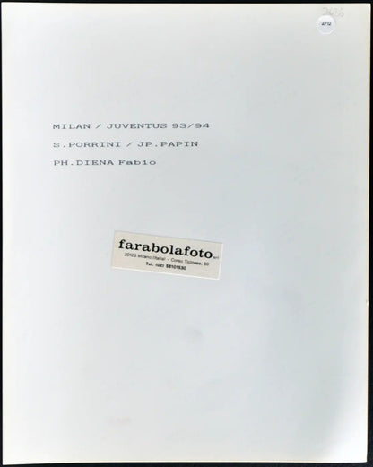 Porrini e Papin Milan-Juventus 1993 Ft 2712 - Stampa 20x25 cm - Farabola Stampa ai sali d'argento
