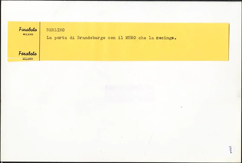 Porta di Bradenburgo Berlino 1990 Ft 37664 - Stampa 24x18 cm - Farabola Stampa ai sali d'argento