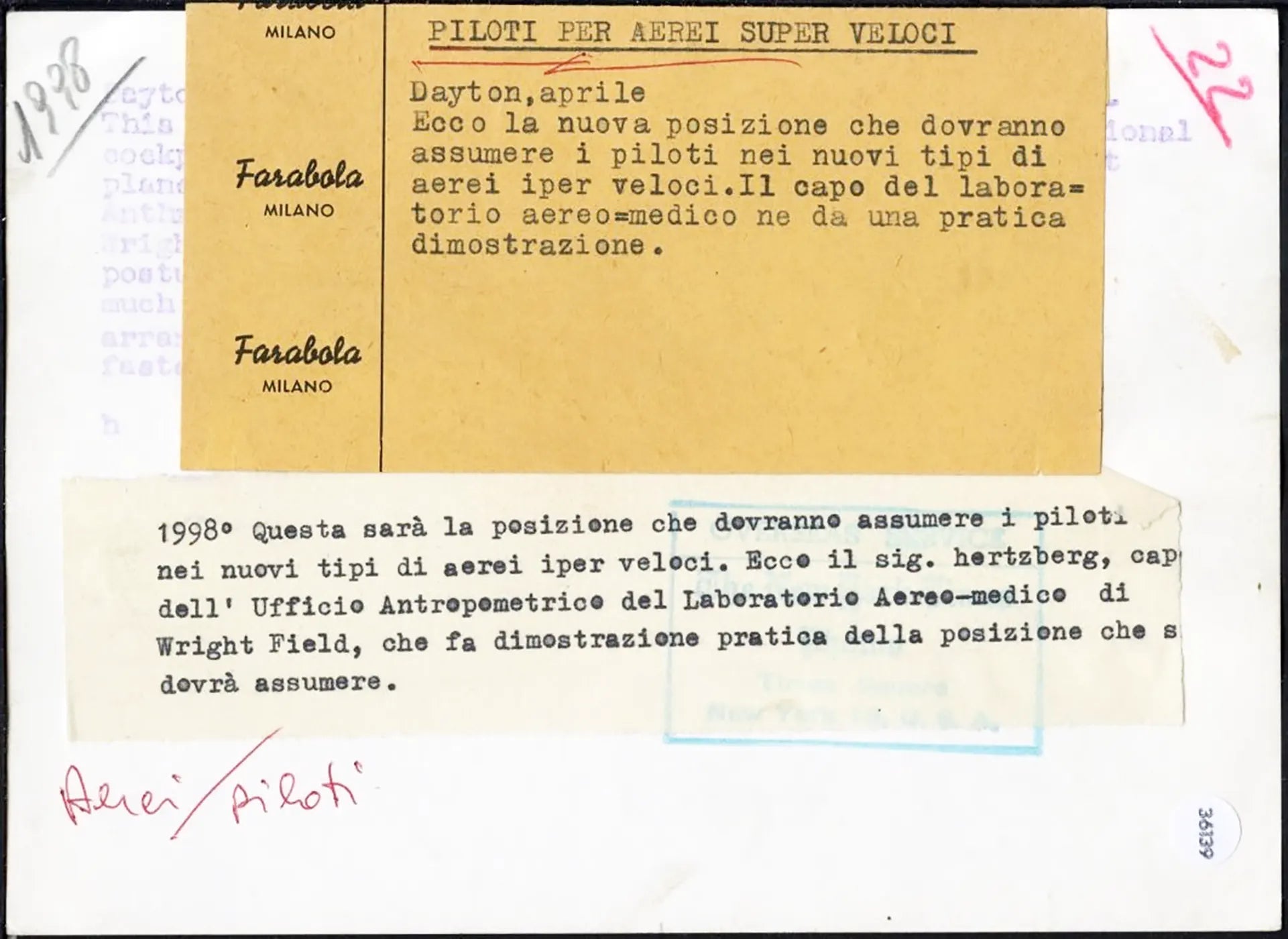 Posizione piloti aerei superveloci 1949 Ft 36139 - Stampa 20x15 cm - Farabola Stampa ai sali d'argento