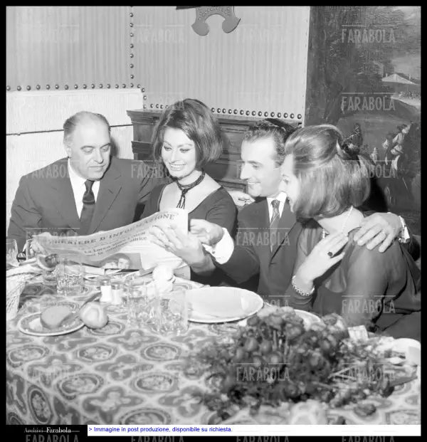 Pranzo in onore di Sophia Loren, 1962 - Farabola Immagine digitale