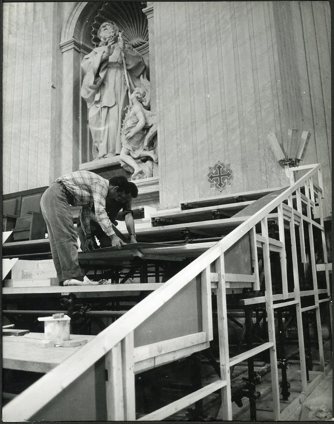 Preparativi per il Concilio Vaticano 1962 Ft 4836 - Stampa 21x27 cm - Farabola Stampa ai sali d'argento