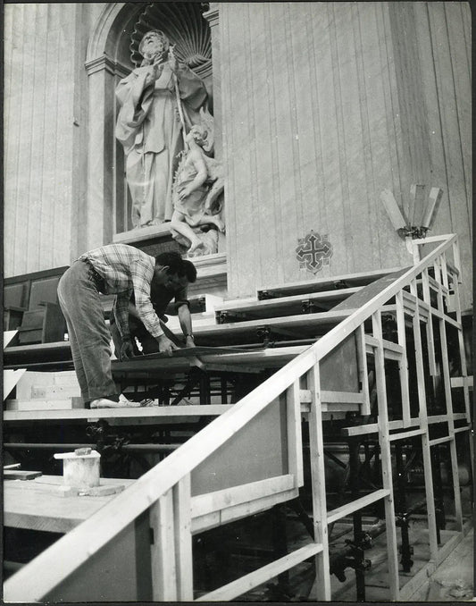 Preparativi per il Concilio Vaticano 1962 Ft 4836 - Stampa 21x27 cm - Farabola Stampa ai sali d'argento