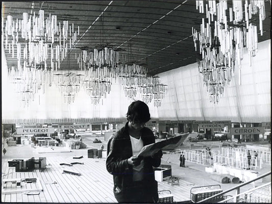 Preparativi Salone Auto Parigi 1970 Ft 36461 - Stampa 24x18 cm - Farabola Stampa ai sali d'argento