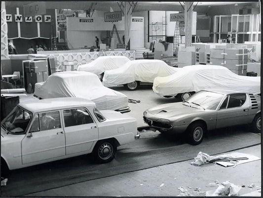 Preparativi Salone Auto Parigi 1970 Ft 36464 - Stampa 24x18 cm - Farabola Stampa ai sali d'argento