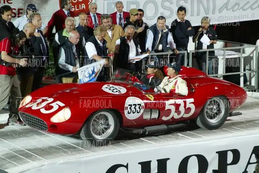 Prisca Taruffi su Ferrari 315 s, Mille Miglia, 2007 - Farabola Immagine digitale