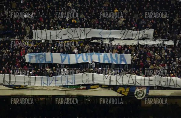 Protesta dei tifosi dell'Inter, Inter vs Chievo, 2005 - Farabola Immagine digitale