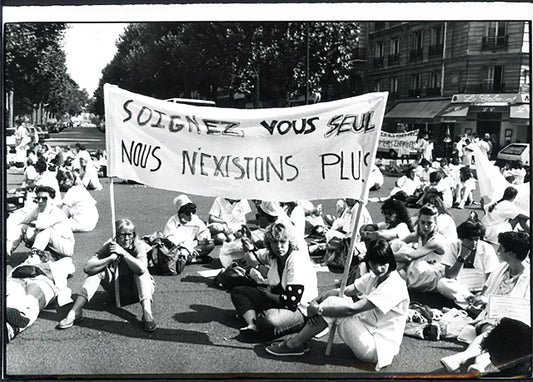 Protesta infermiere a Parigi 1991 Ft 5248 - Stampa 21x15 cm - Farabola Stampa ai sali d'argento
