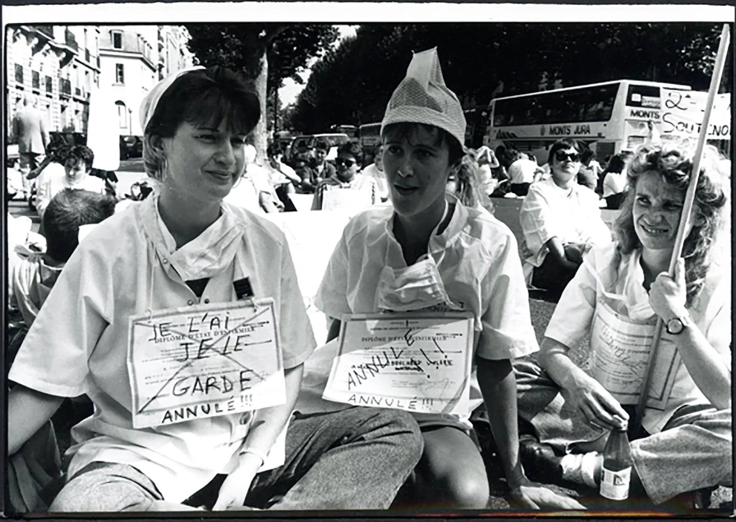 Protesta infermiere a Parigi 1991 Ft 5253 - Stampa 21x15 cm - Farabola Stampa ai sali d'argento