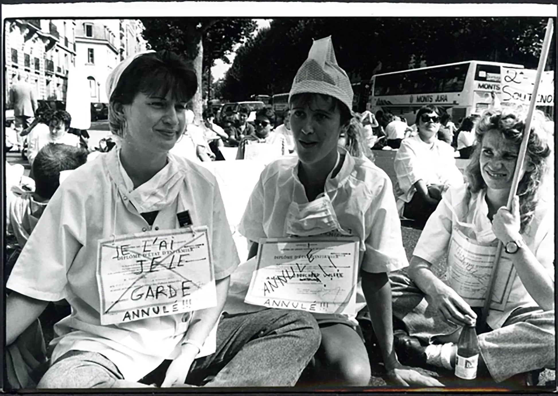 Protesta infermiere a Parigi 1991 Ft 5253 - Stampa 21x15 cm - Farabola Stampa ai sali d'argento