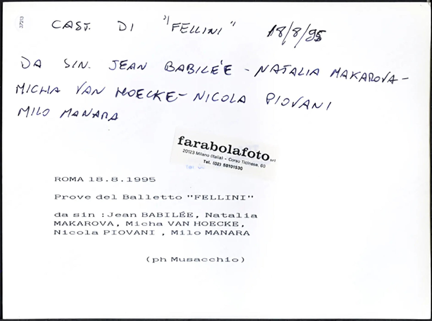 Prove balletto Fellini 1995 Ft 37213 - Stampa 24x18 cm - Farabola Stampa ai sali d'argento