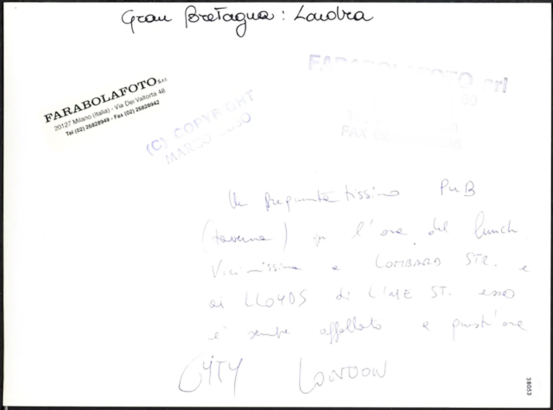 Pub in Lombard Street Londra anni 90 Ft 38053 - Stampa 24x18 cm - Farabola Stampa ai sali d'argento