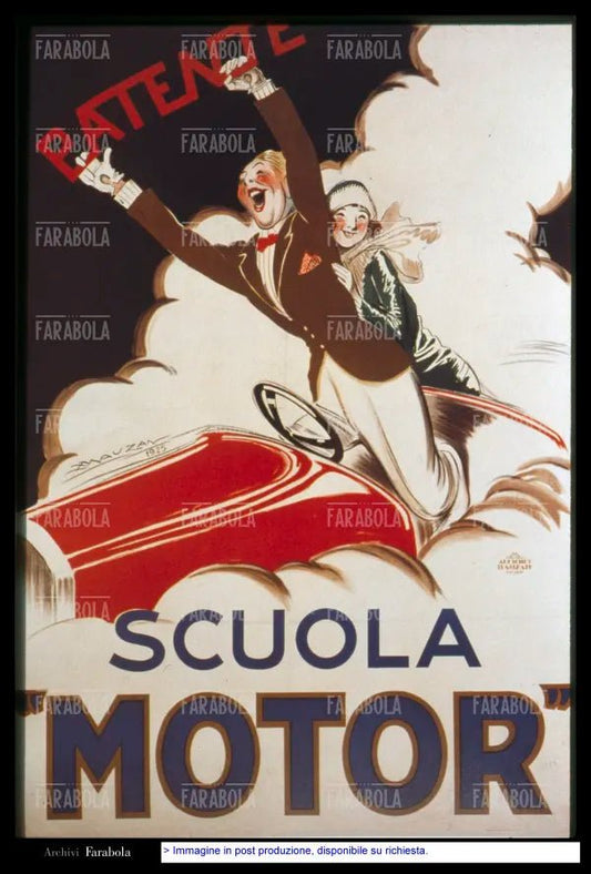 Pubblicit della scuola guida Motor, 1920 - Farabola Immagine digitale