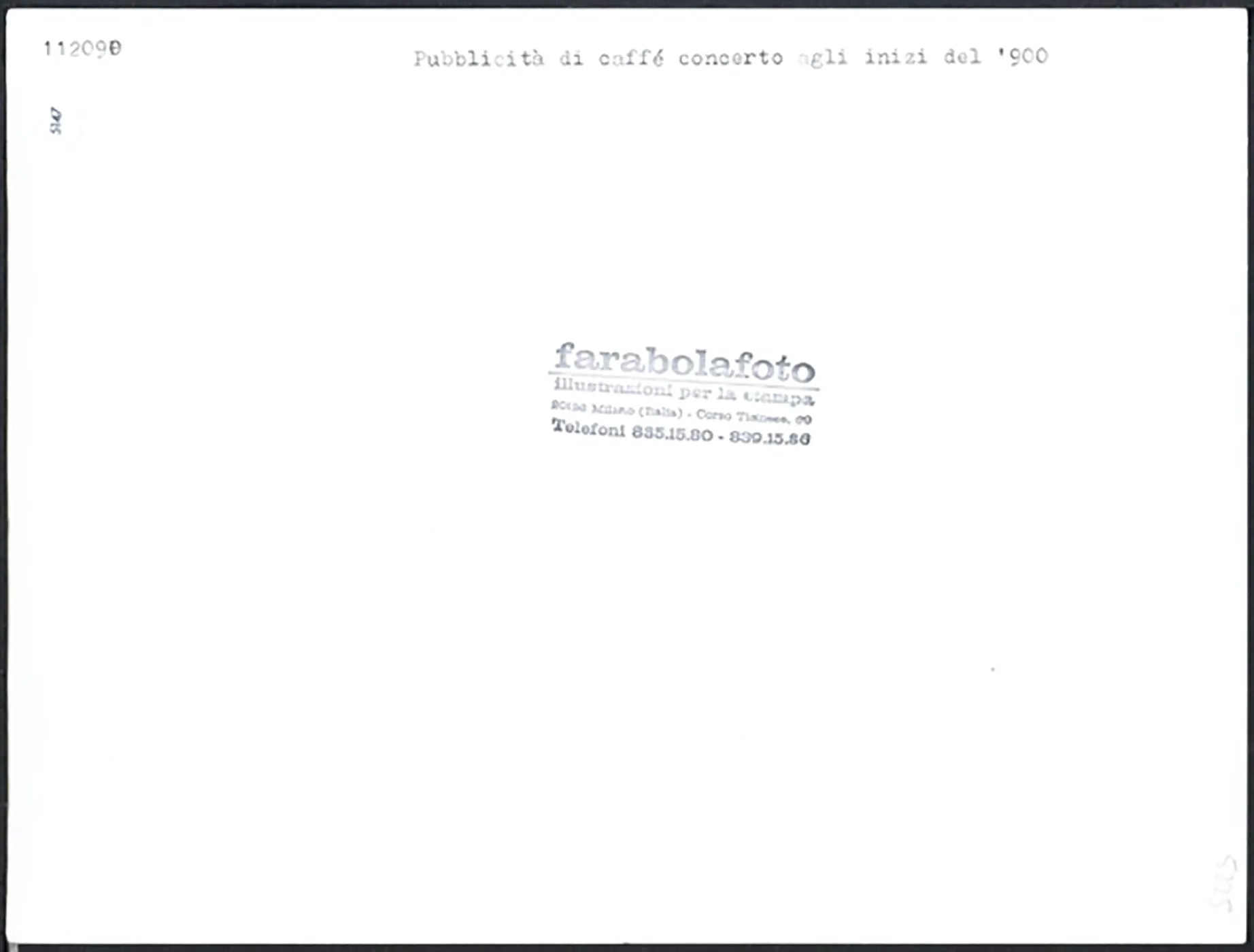 Pubblicità Caffè Concerto primo 900 Ft 5147 - Stampa 24x18 cm - Farabola Stampa ai sali d'argento (anni 90)