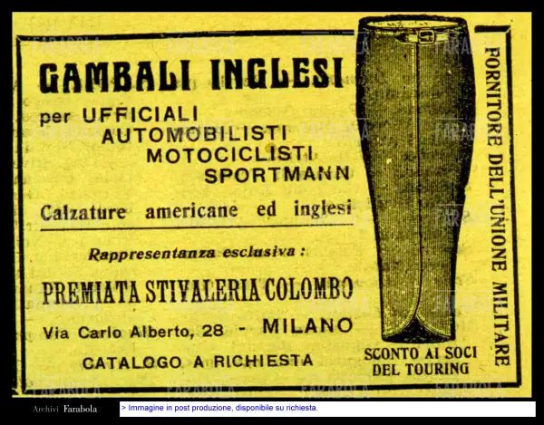Pubblicità dei gambali inglesi, 1906 - Farabola Immagine digitale