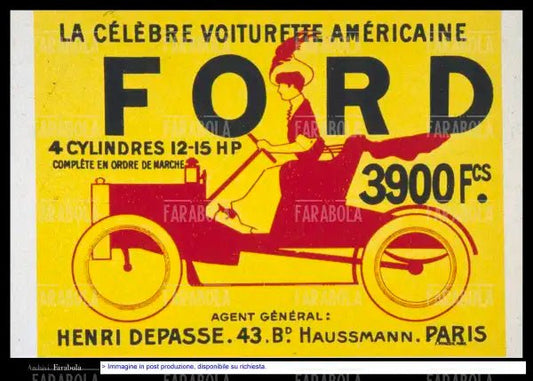 Pubblicità della casa automobilistica Ford, anni 10 - Farabola Immagine digitale