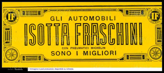Pubblicità della casa automobilistica Isotta Fraschini, anni 10 - Farabola Immagine digitale