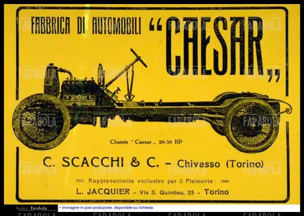 Pubblicità della Chassis Caesar 20 - 30 HP, anni 10 - Farabola Immagine digitale