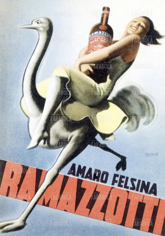 Pubblicità dell'amaro Ramazzotti, anni 20 - Farabola Immagine digitale