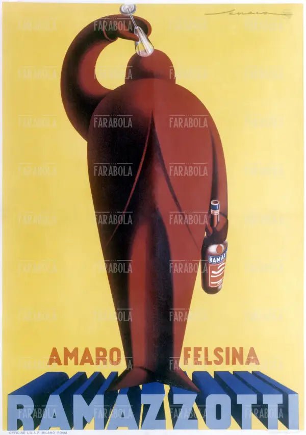 Pubblicità dell'amaro Ramazzotti, anni 20 - Farabola Immagine digitale