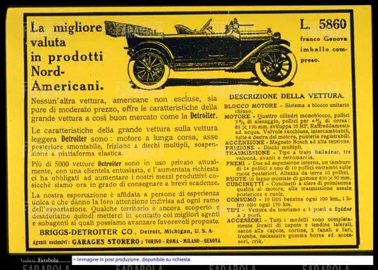 Pubblicità dell'auto Detroiter, 1912 - Farabola Immagine digitale