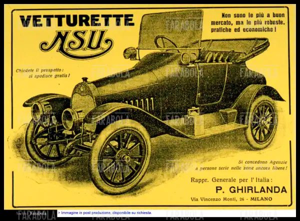 Pubblicità dell'auto NSU, 1912 - Farabola Immagine digitale