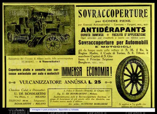 Pubblicità delle sovracoperture antiscivolo, 1911 - Farabola Immagine digitale