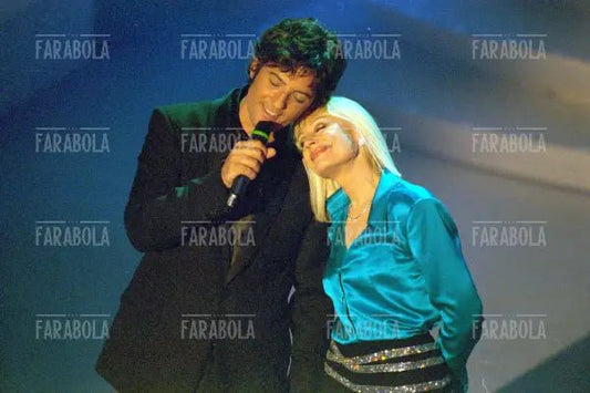Raffaella Carrà e Fiorello, Festival di Sanremo, 2001 - Farabola Immagine digitale