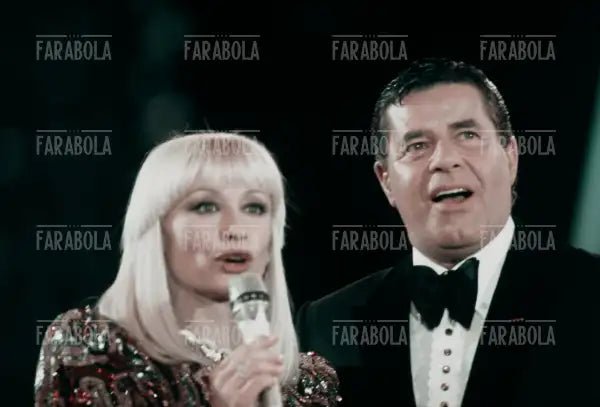 Raffaella Carrà e Jerry Lewis, Raffaella Carrà Show, 1988 - Farabola Immagine digitale