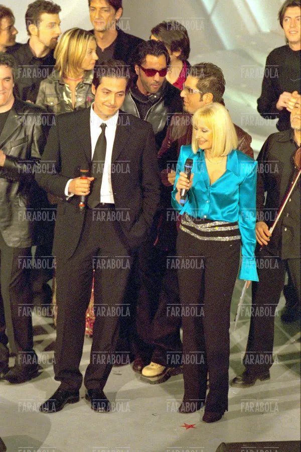 Raffaella Carrà e Massimo Modugno, Festival di Sanremo, 2001 - Farabola Immagine digitale