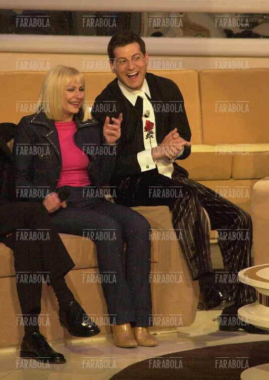Raffaella Carrà ed Enrico Papi, Sanremo, 2001 - Farabola Immagine digitale