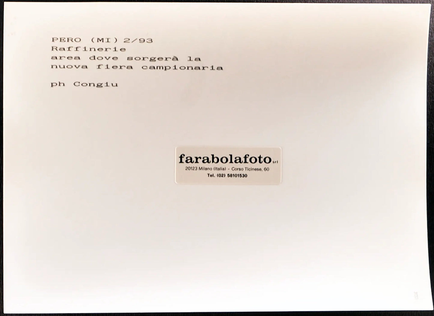 Raffineria di Pero 1993 Ft 3133 - Stampa 24x18 cm - Farabola Stampa ai sali d'argento