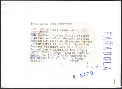 Raoul Roa ministro Esteri Cuba 1961 Ft 36757 - Stampa 13x18 cm - Farabola Stampa ai sali d'argento