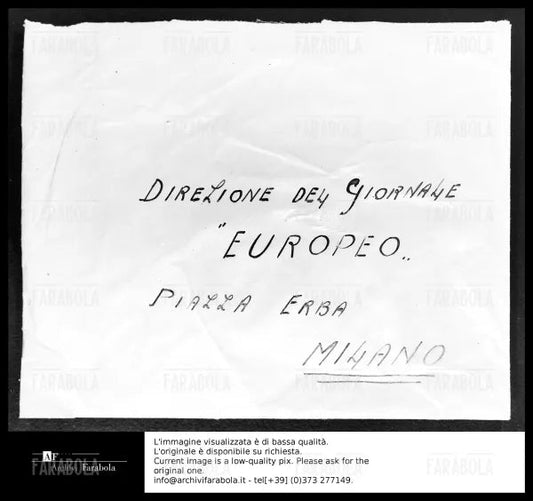 Rapina di via Osoppo, documenti sul caso, Milano, 1959 - Farabola Immagine digitale