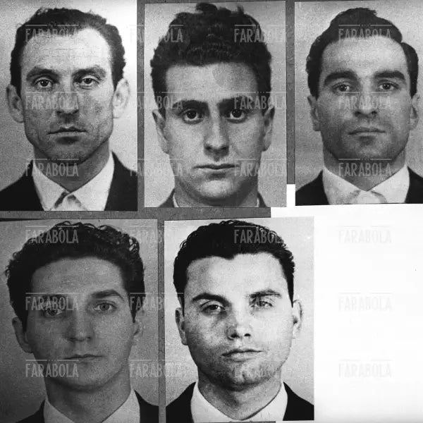 Rapina di via Osoppo, i rapinatori, Milano, 1958 - Farabola Immagine digitale