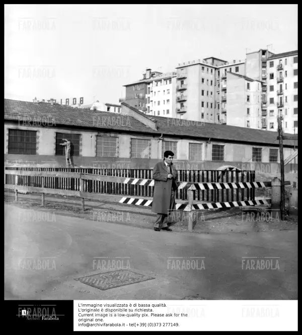 Rapina di via Osoppo, il fiume Olona, Milano, 1958 - Farabola Immagine digitale