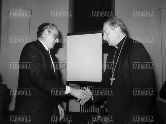 Rav Giuseppe Laras e Carlo Maria Martini, Milano, anni 80 - Farabola Immagine digitale